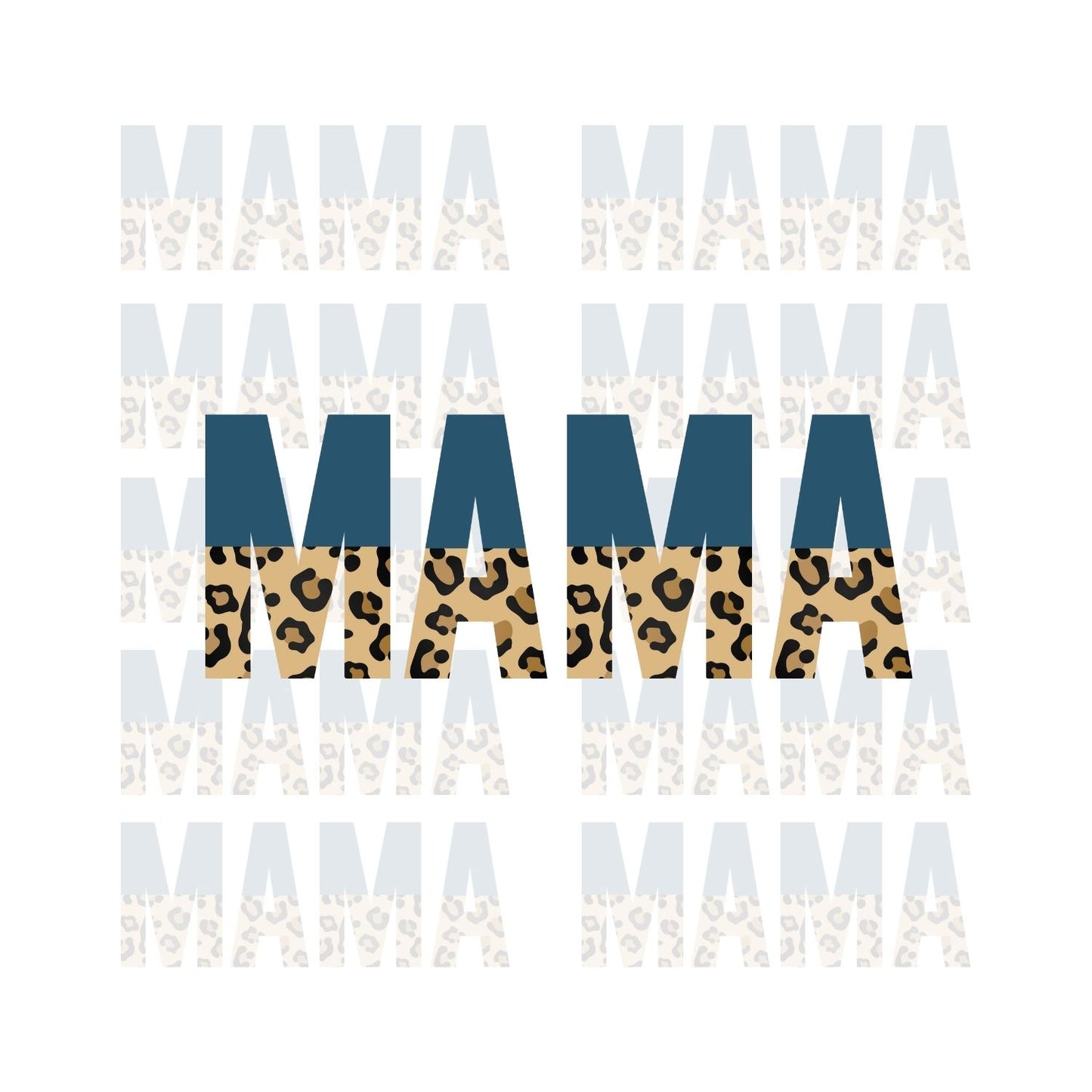 Half Mama Leopard Print Sticker 2.5"