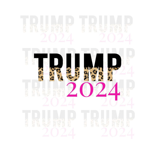 Black and Leopard Trump 2024 Sticker