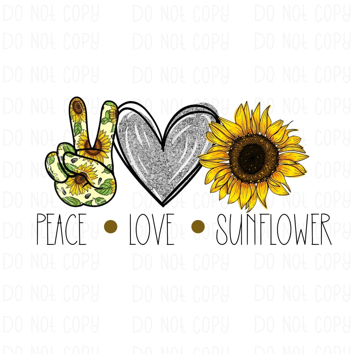 Peace Love Sunflower